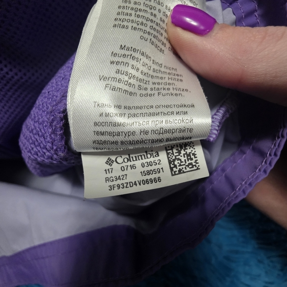 Columbia Vibrant Purple Windbreaker Size M - Picture 4 of 7